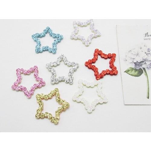 3.5cm kawaii Star Pads Patches Appliques for Craft Clothes Sewing Supplies DIY Hair Clip Accessories