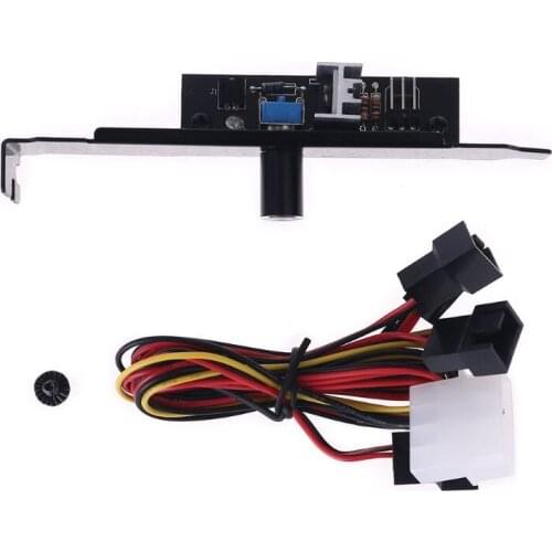 3 Channels Fan Hub 1 Knob Cooling Fan Speed Controller for Cpu Case Hdd Vga Pwm Fan Pci Bracket Power By 12V Fan Control