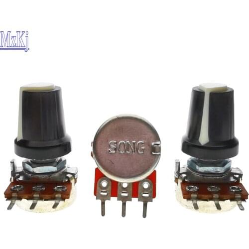 3PCS Hot New WH148 + Plastic Knob 20MM 10K 50K 100K Rotary Potentiometer B10K B50K B100K RK16