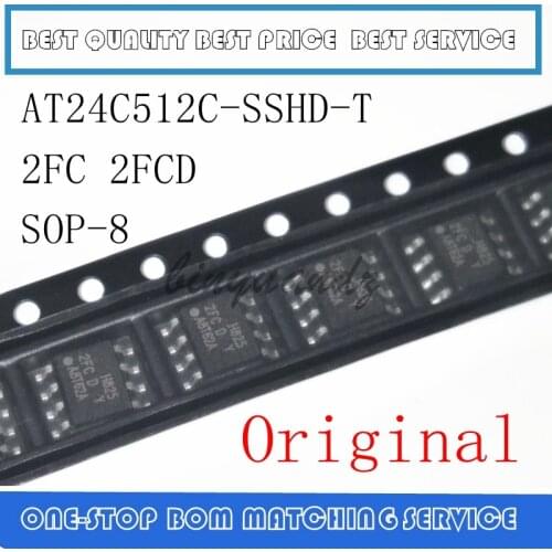 50PCS 100PCS AT24C512 AT24C512C 2FC 2FCD SOP-8 Original
