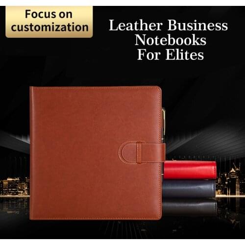 Business A5 Square PU Leather Hardcover Waterproof Blank Journal Diary Notebooks Planner Sketchbooks for Drawing