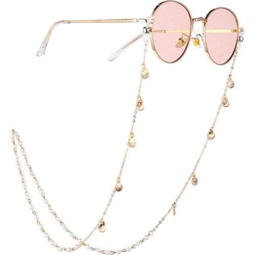 Women Men Glasses Chain Pearl Shell Anti-skid Eyeglasses Cord Jewelry Gift Cord Retainer Strap Eyewear Spectacles Holder
