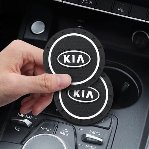 Car Interior Cup Bottle Holder Coasters Non-slip Mat Pad Auto Accessories For Kia Rio Ceed Sportage Cerato Soul Sorento K2 K5