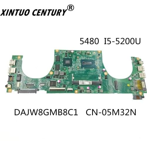 CN-05M32N 05M32N 5M32N DAJW8GMB8C1 FOR DELL Dell vostro 5480 Laptop Motherboard I5-5200U Mainboard 100%tested