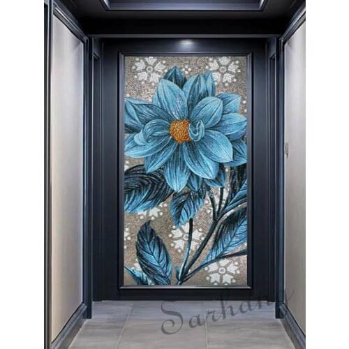 Decoration wall painting mosaic tile mini glass blue home decor stickers