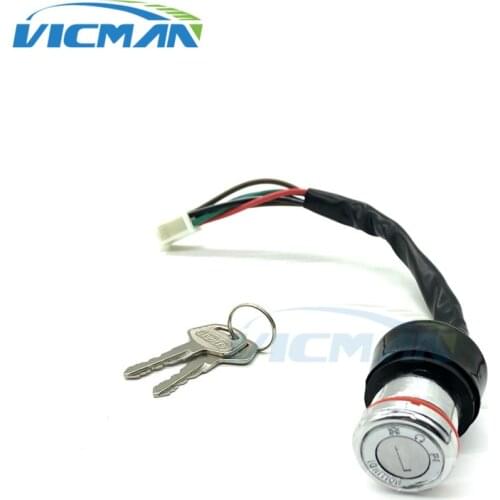 GN125 motorcycle scooter 6 wire line Quality ignition switch power door lock set for Suzuki 125cc GN 125 electric spare parts
