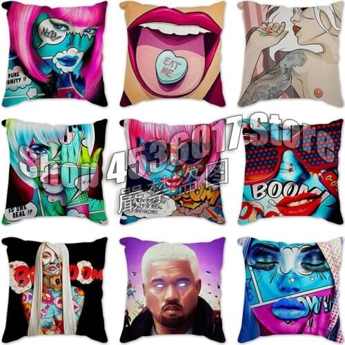 Cotton Linen Cushion Cover Fashion girl Pillow Case Home Decorative Pillows Cover for Sofa Car Party Pillowcase fall pillow case