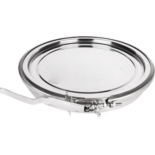 Manway Cover SS304/316 Quick-Open Clamp Manhole Flat Bottom Atmospheric Pressure Manhole Milk Bucket Turnover Hopper