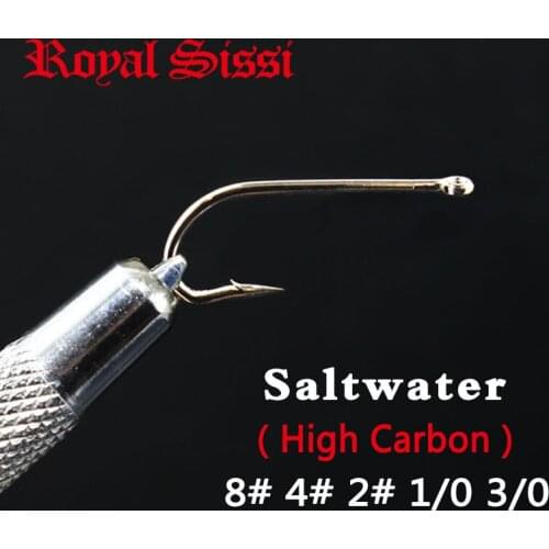 5 Sizes mix 25PCS/Pack Fly Tying wet fly Hooks High Carbon Steel Saltwater hooks No. 8# 4# 2# 1/0 3/0 sea fishing streamer hook