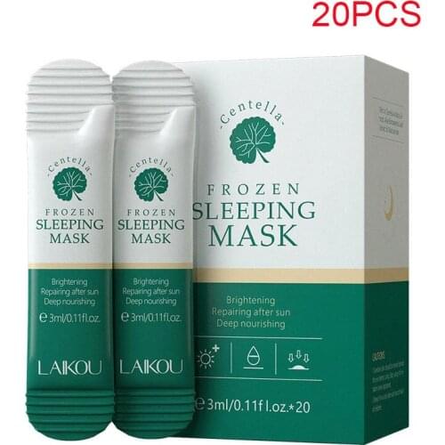 Sleeping Face Mask Hydrating Moisturizing After-Sun Repair Anti-Wrinkle Anti-Aging Firming Centella Asiatica Skin Care 3ml*20pcs