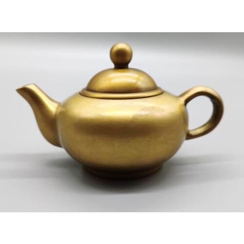 Copper Statue Brass Smooth surface wine pot decoration pure copper handicraft wine pot tea pot decoration living room