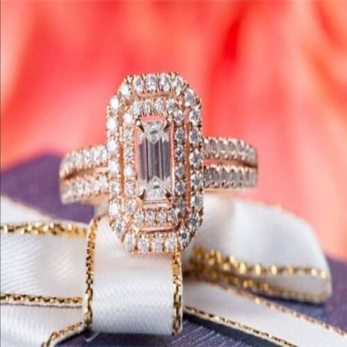 Metal Solid 9k Rose Gold Ruby Rings