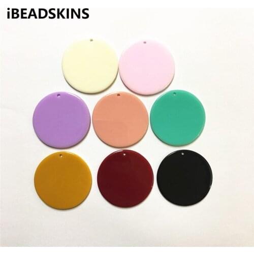 New arrival! 35mm100pcs/lot acrylic coin-shape charms for stud earrings/earrings accessories/Earring parts DIY