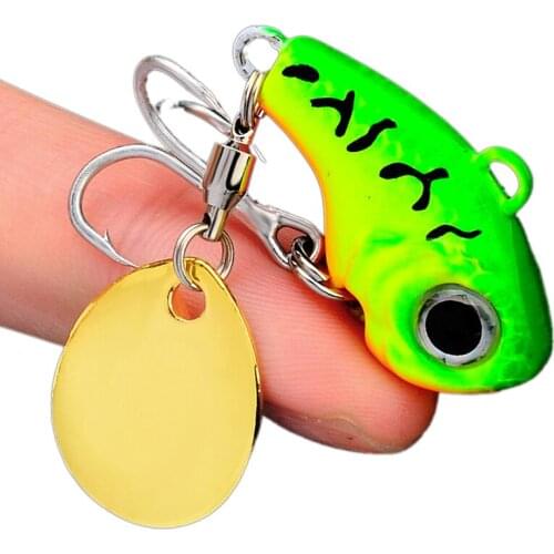 New Arrival 1PCS 9g/13g/16g/22g Metal VIB Fishing Lure Spinner Sinking Rotating Spoon Pin Crankbait Sequins Baits Fishing Tackle