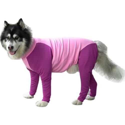 Large Dog Clothes Four-legged Light Warm Pajamas for Autumn Winter, Large Dog Labrador Clothes, Four-legged Elbow Pad Jumpsuit