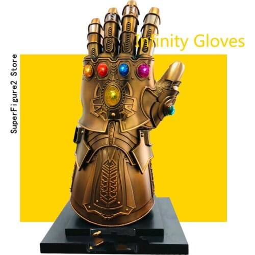 HCMY Infinity Gloves Gauntlet Full Metal 1:1 Wearable Cosplay Statue LED Instock