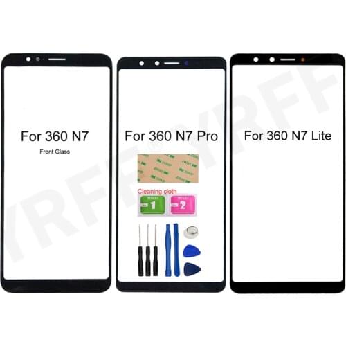 For 360 N7 Pro 1809 Front Glass Panel For 360 N7 Lite 1803 (No Touch Screen) Outer Glass Cover Assembly Parts N7 1807