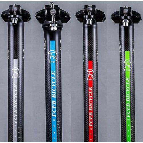 FCFB Carbon Fiber Seatpost Bicycle MTB Road Bike Seat Post Tube 27.2/30.8/31.6 x 350/400mm