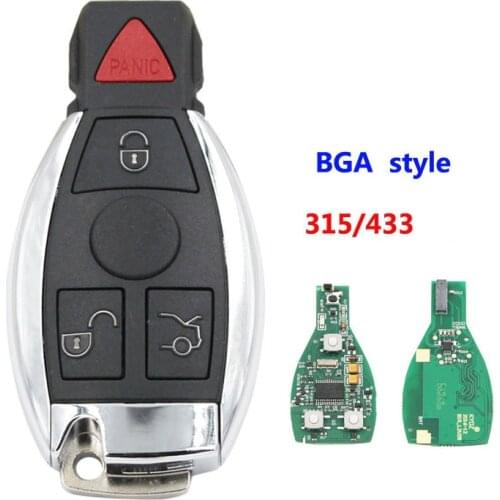 Smart key 4 button NEC and BGA and BE remote key with 315mhz 434MHZ for Mercedes Benz Car Remote Controller Year 2000