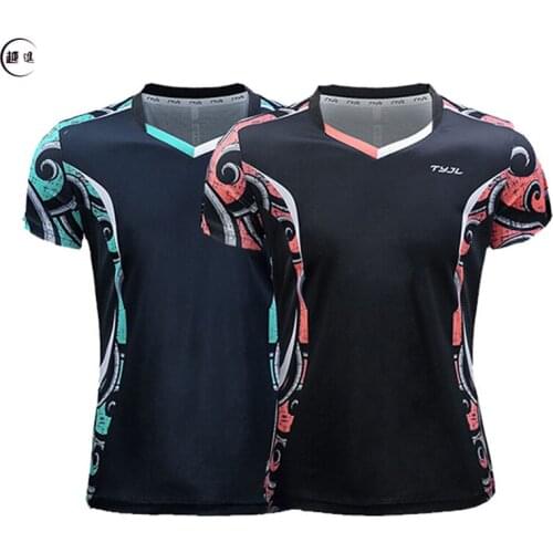V-neck short sleeve Table Tennis uniform single top for men and women summer junior high school students high school students co