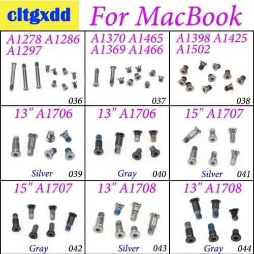 Cltgxdd Laptop Bottom Case Back Cover Screw For Apple MacBook Pro 13" 15" 17" A1278 A1286 A1297 A1466 A1398 A1706 A1707 A1708