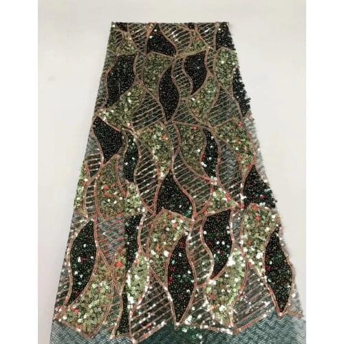 High-quality Sequential FabricsAfrican Gauze Mesh Lace Fabric Sequin Lace Fabric New Product Nigeria Mesh Lace Fabric R39751