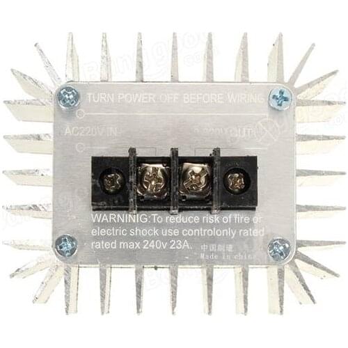 High Power Electronic Voltage Regulator Switch 5000W AC 220V Regulator SCR Dimming Thermostat Aluminum Alloy Cooling