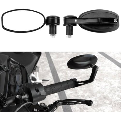 Motorcycle Rear View Mirror Handlebar Mount Adjustable Angle Rearview Mirror Side Mirror Retroreflector for Motorbike Electrocar