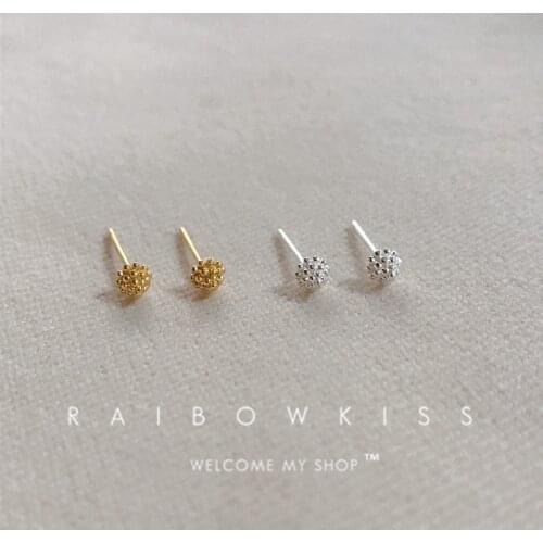 Dots Shape Geometry Stud Earrings For Women Basic Ring On Ear Understated Delicate Career Female Simple Daily Jewelry Wholesale