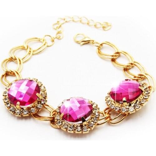 Bracelet For Women Luxury Simulated Pearl Gold Color Cubic Zirconia High Quality Jewelry Men Women Unisex Girls lovers