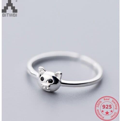Delicate Wholesale Japan Korea Style 925 Sterling Silver Fashion Cute Little Pig Open Ring Women Jewelry