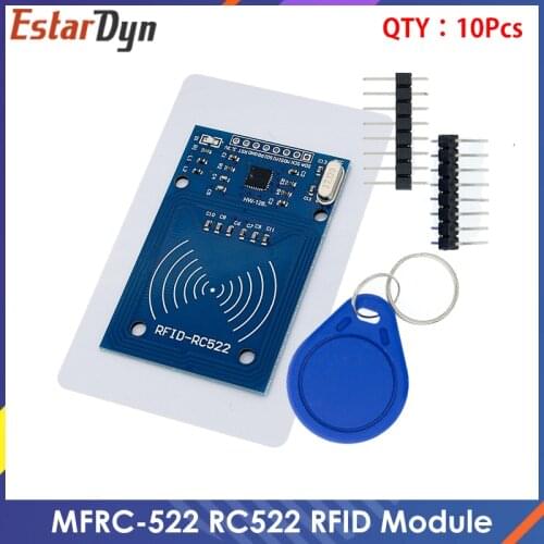 10Pcs MFRC-522 RC-522 RC522 Antenna RFID IC Wireless Module For Arduino IC KEY SPI Writer Reader IC Card Proximity Module
