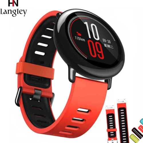 22mm Band For EX18 G01 G02 GV68 Smart Watch Universal 22mm Straps Silicone Watchband For Amazfit pace Watches Accessories