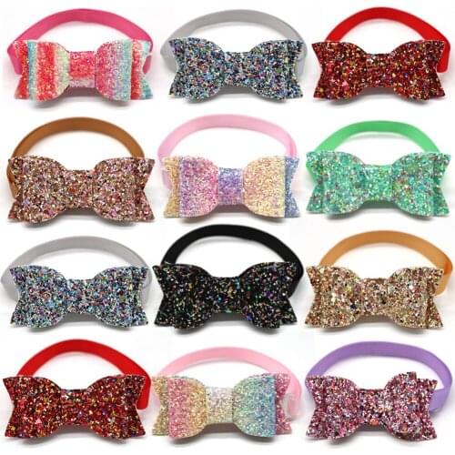 30/50 Pcs Pet Accessories Pet Dog Puppy Grooming Bow Ties Adjustable Pet Dog Shining Bowknot Bowties Dog Grooming Pet Supplies