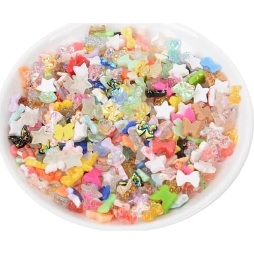50Pcs Mixed Resin Flower Flatback Cabochon Embellishments Kawaii Decoration Scrapbooking For Diy Craft Supplies Accessories 2021