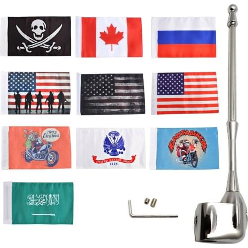 Motorcycle Side Mount Luggage Rack Antenna Vertical Flag Pole Fit For Honda Goldwing GL1800 GL1500 GL1200 2001-2011