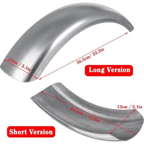 5.1" Motorcycle Cafe Racer Rear Wheel Fender Protector Mudguard Short/Long Mudflap For Honda/Yamaha/Suzuki