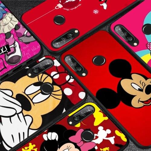 Red Mickey mouse Soft TPU For Huawei Y9S Y6S Y8S Y9A Y7A Y8P Y7P Y5P Y6P Y7 Y6 Y5 Pro Prime 2020 2019 2018 Phone Case