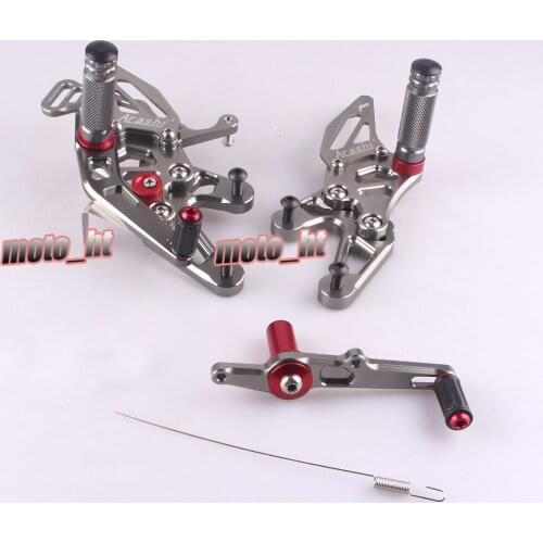 CNC Aluminum Adjustable Rearset Foot Pegs Pedals Footrest Footpeg For BMW S1000RR 2015