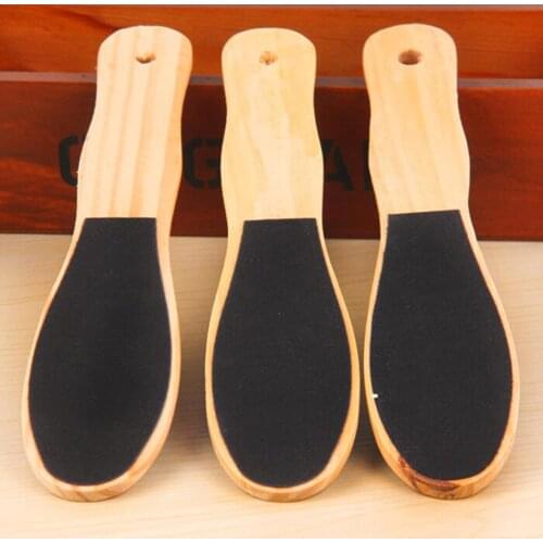 Double Sided Foot File Wooden Pedicure Grater to Smooth Hard Coarse Dry Tough Skin Callus Remover for Feet Pro Files Wholesale