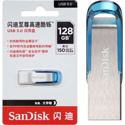 Original SanDisk Ultra Flair Flash Drive USB 3.0 32GB 64GB 128GB Portable High Speed Memory Stick U Disk For Computer