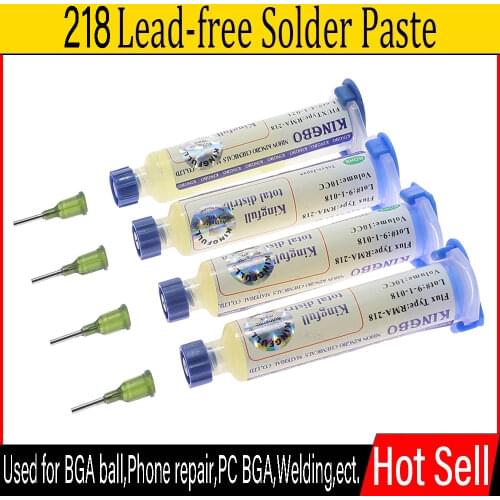 4pcs High quality Kingbo RMA-218 Flux Paste Solder Flux for BGA Solder Station Soldering Rework 218 10cc Solder Flux No-clean