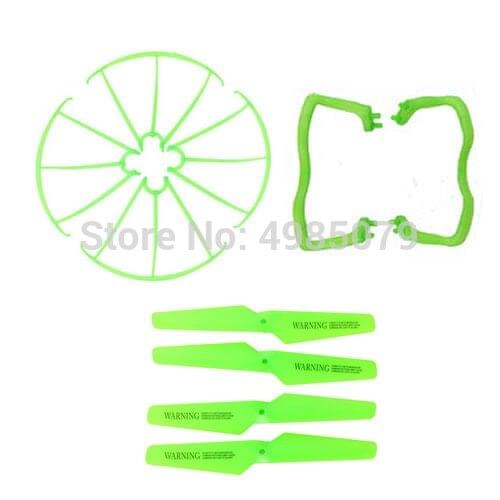 SYMA X5A-1 Spare Part Set Protecting frames Propeller Blades Landing Gear Green Color for SYMA X5 X5A X5C X5C-1 Drone Part