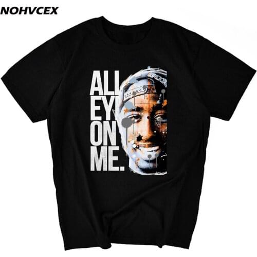 Summer Dress 2PAC TUPAC All EYEZ ON ME Hip Hop Rap Nice Swag Men T-Shirt 100% Short Sleeve Cotton Printed Custom