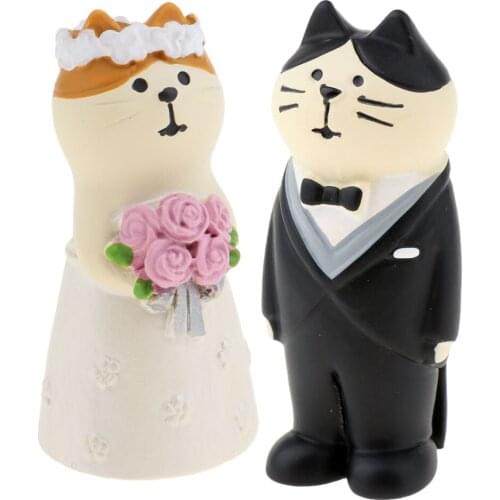 Miniature Resin Cat Toy for Desk Home Car Wedding Cake Decoration Ornament