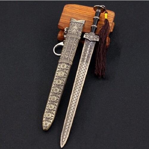 Alloy Scabbard Sword Chinese Ancienthan Jian Model Gou Jian Of King Yue Household Ornaments Creative Birthday Gift Toys