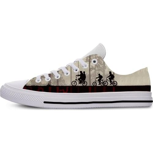 Stranger Things Upside Down Eleven Funny Fashion Casual Canvas Shoes Low Top Lightweight Breathable 3D Print Men women Sneakers