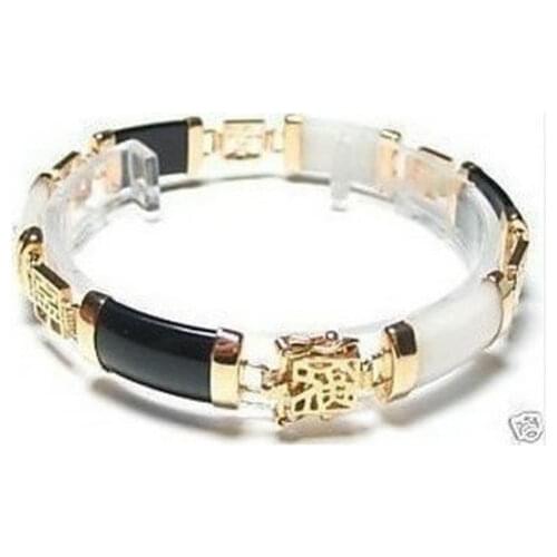 Wholesale price 16new ^^^^^^^Exquisite Black White stone Bracelet