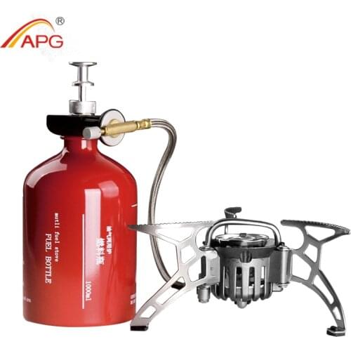 APG Portable Camping Stove Oil/Gas Multi-Use Gasoline Stove 1000ml Picnic Cooker Hiking Equipment