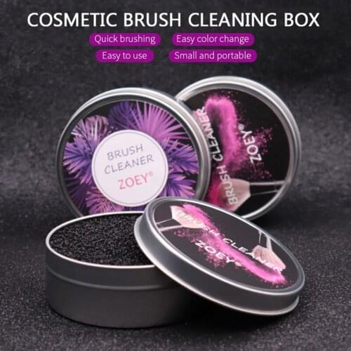 Makeup Brush Cleaner Sponge Remover Color Off Make up Brushes Cleaning Mat Box Powder Makeup Brush Washing Cosmetic Clean Kits